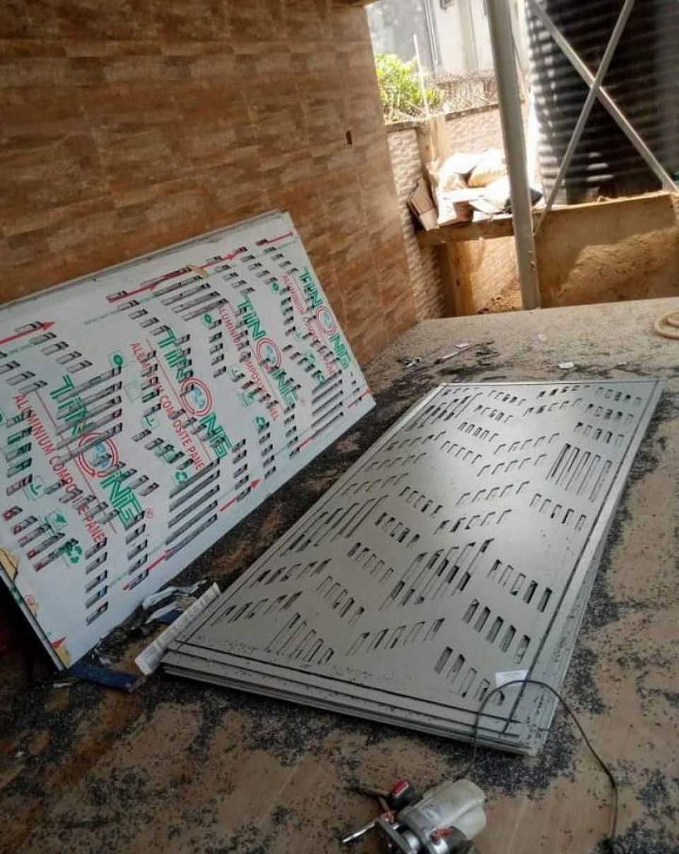 Molding Of Perforated Alluco Board Panels.